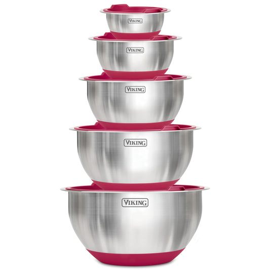 Viking Mixing Bowls Set, 10 Piece Stainless Steel Kitchen Cookware