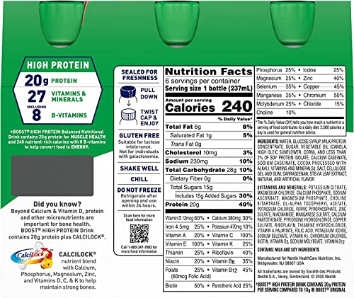 BOOST Original Ready to Drink Nutritional Drinks,  8 Fl Oz Bottles (Pack of 24)