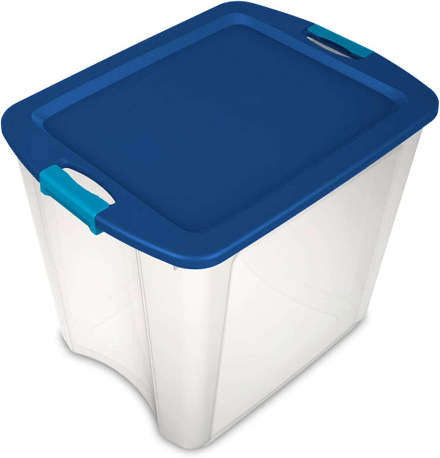 Sterilite 4-Pack Latch and Carry Clear Plastic Storage Bins with Latching Lids 27 Gallon