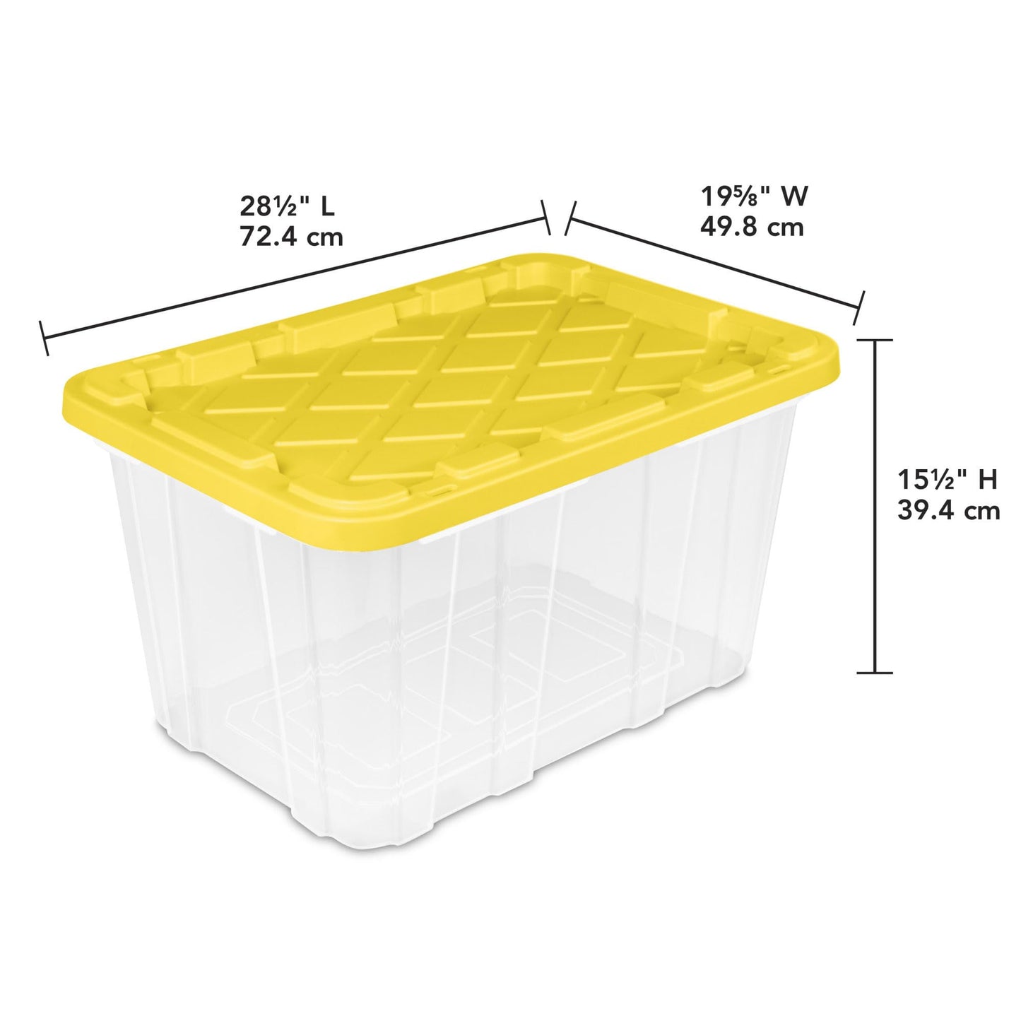 Sterilite 12-Pack Industrial Tote Plastic Storage Container Bins with Lids, 17 Gallon