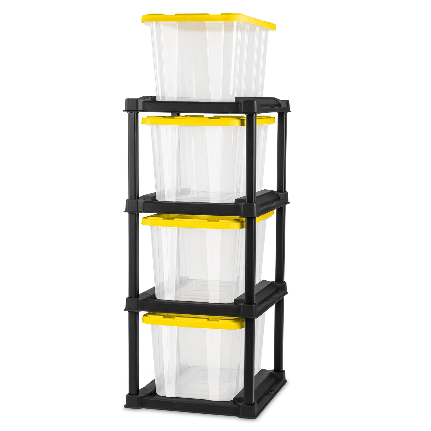 Sterilite 12-Pack Industrial Tote Plastic Storage Container Bins with Lids, 17 Gallon
