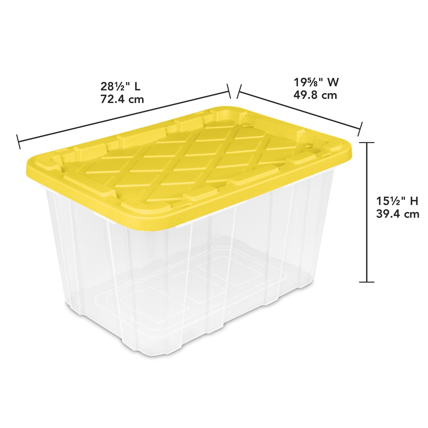 Sterilite 12-Pack Industrial Tote Plastic Storage Container Bins with Lids, 17 Gallon