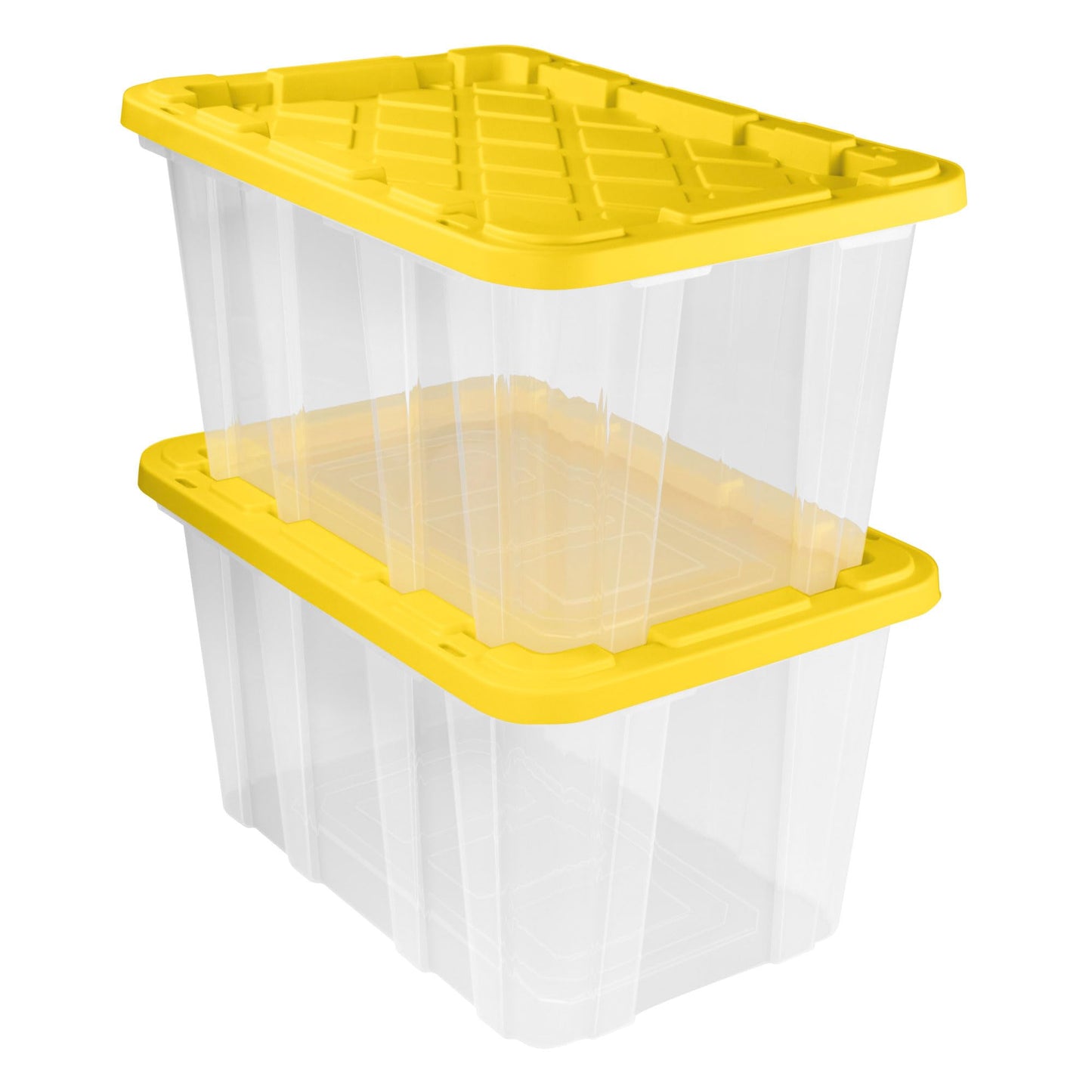 Sterilite 12-Pack Industrial Tote Plastic Storage Container Bins with Lids, 17 Gallon