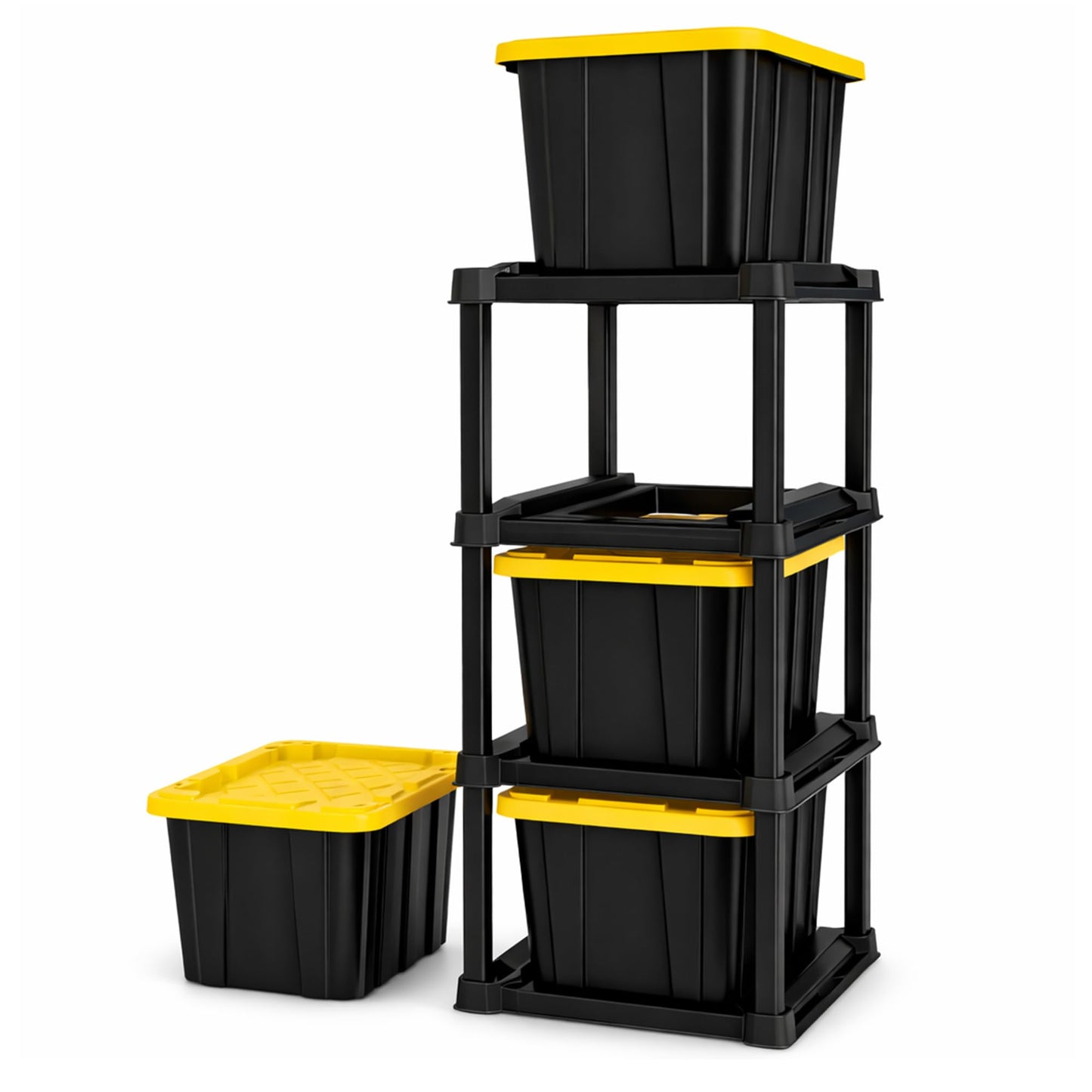 Sterilite 12-Pack Industrial Tote Plastic Storage Container Bins with Lids, 17 Gallon