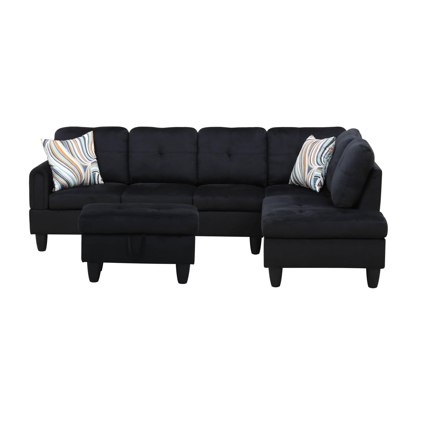 ChicFurnit L Shaped Sectional Couches, Modular Sectional Sofa with Ottoman Storage