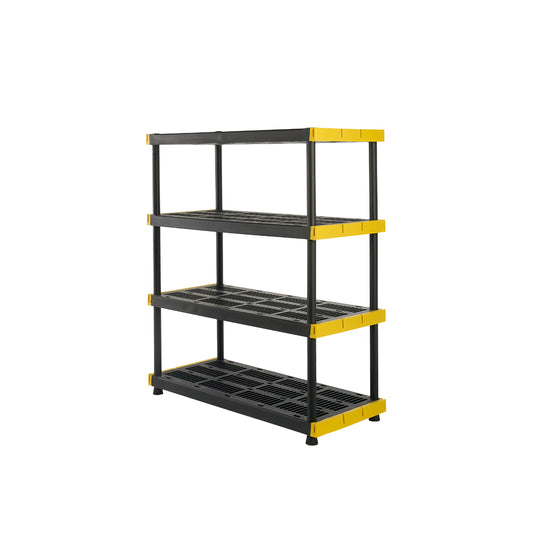 CX Black & Yellow 5-Tier Heavy Duty Plastic Storage Shelves