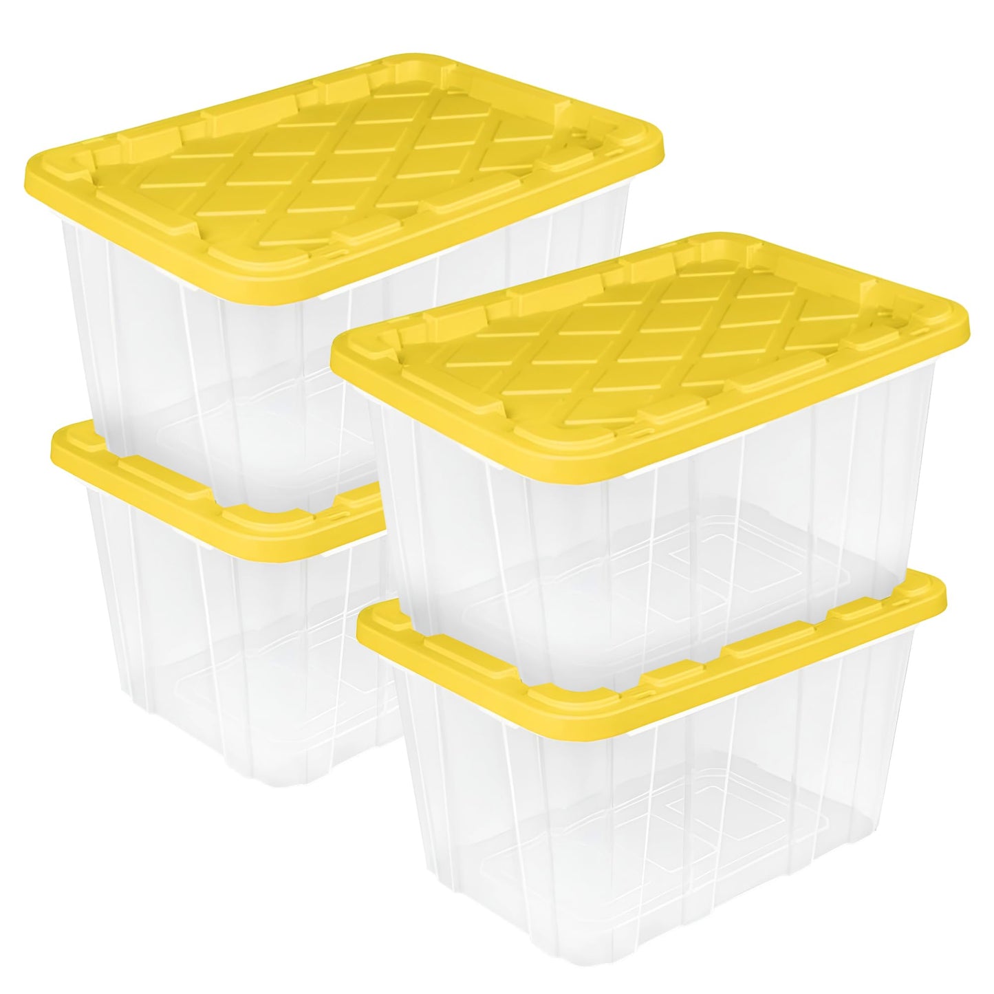 Sterilite 12-Pack Industrial Tote Plastic Storage Container Bins with Lids, 17 Gallon
