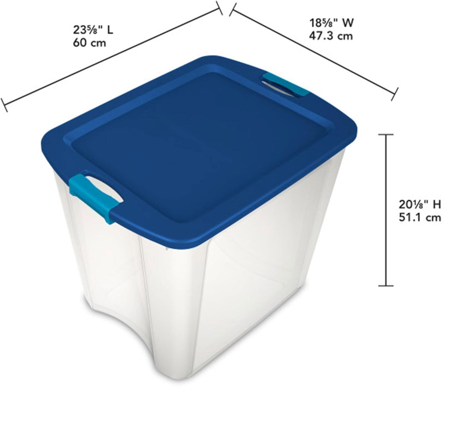 Sterilite 4-Pack Latch and Carry Clear Plastic Storage Bins with Latching Lids 27 Gallon