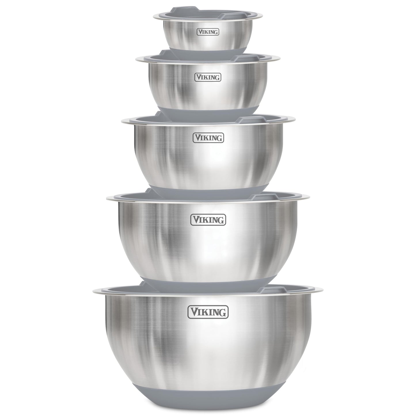 Viking Mixing Bowls Set, 10 Piece Stainless Steel Kitchen Cookware