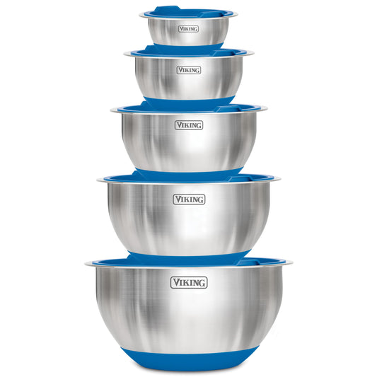 Viking Mixing Bowls Set, 10 Piece Stainless Steel Kitchen Cookware