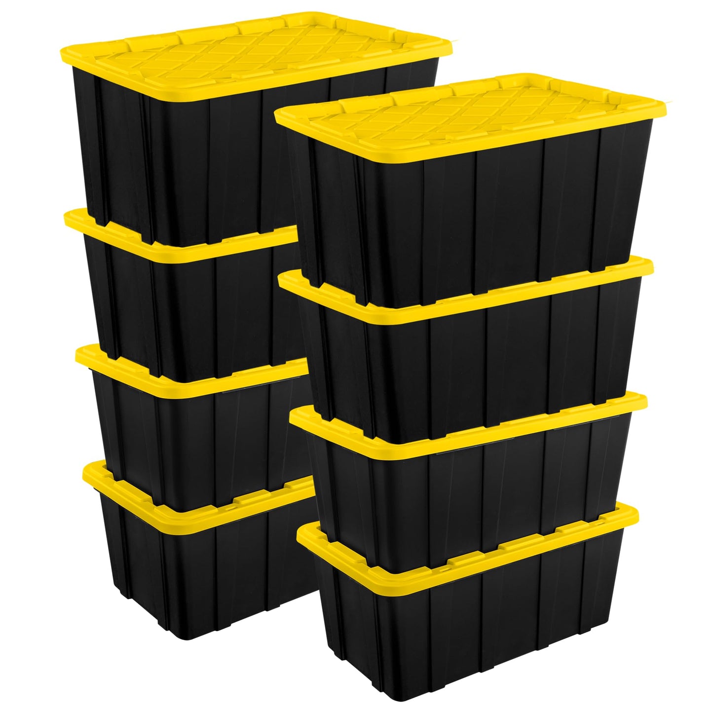Sterilite 12-Pack Industrial Tote Plastic Storage Container Bins with Lids, 17 Gallon