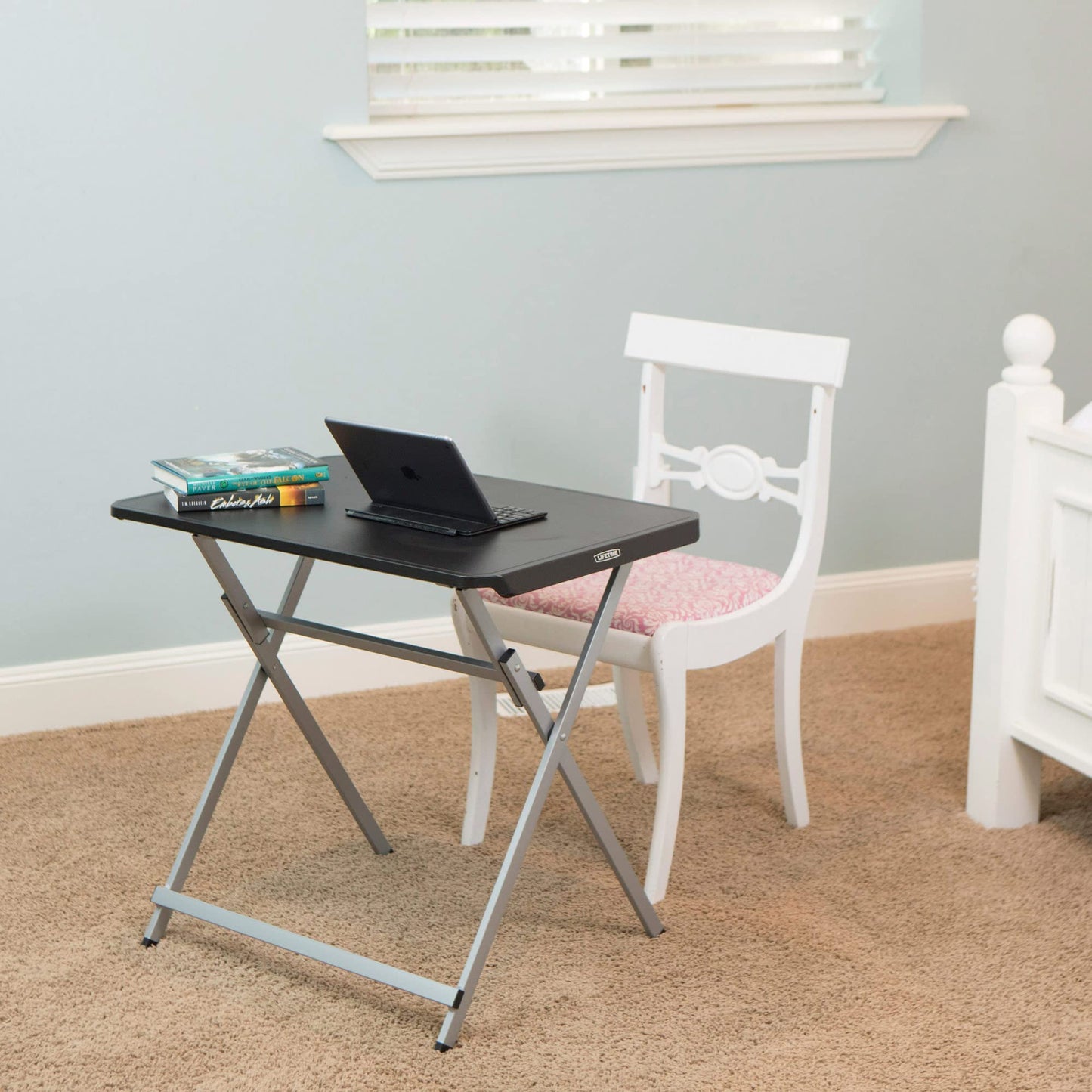 LIFETIME Small Folding Table, Personal TV Tray - Portable -  30 Inch (80623)