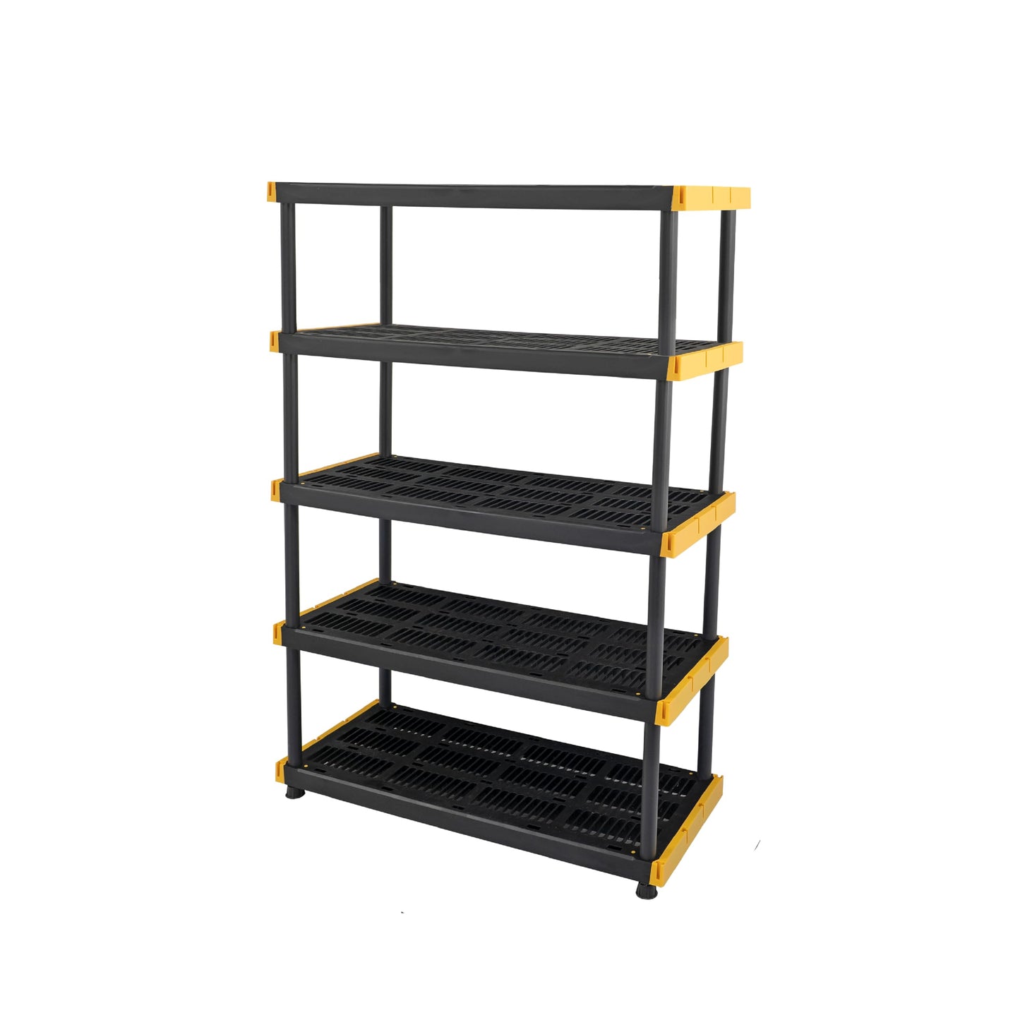 CX Black & Yellow 5-Tier Heavy Duty Plastic Storage Shelves