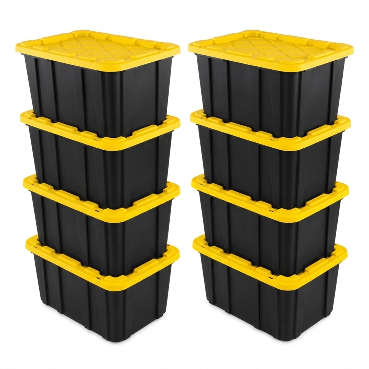 Sterilite 12-Pack Industrial Tote Plastic Storage Container Bins with Lids, 17 Gallon
