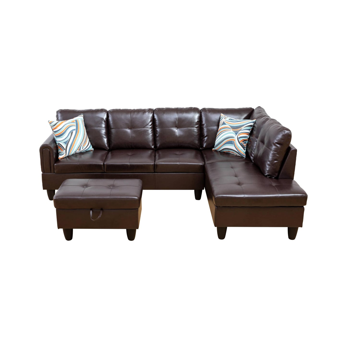 ChicFurnit L Shaped Sectional Couches, Modular Sectional Sofa with Ottoman Storage