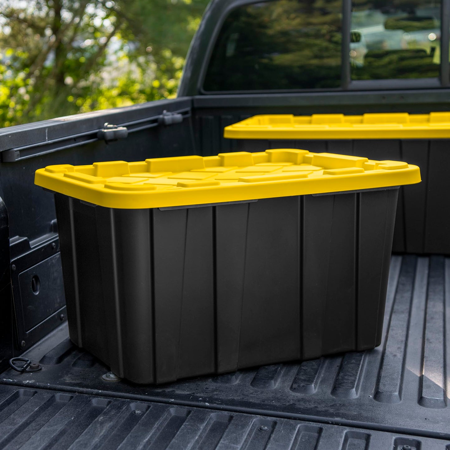 Sterilite 12-Pack Industrial Tote Plastic Storage Container Bins with Lids 27 Gallon