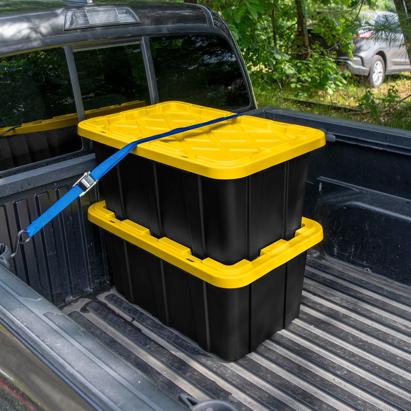 Sterilite 12-Pack Industrial Tote Plastic Storage Container Bins with Lids, 17 Gallon