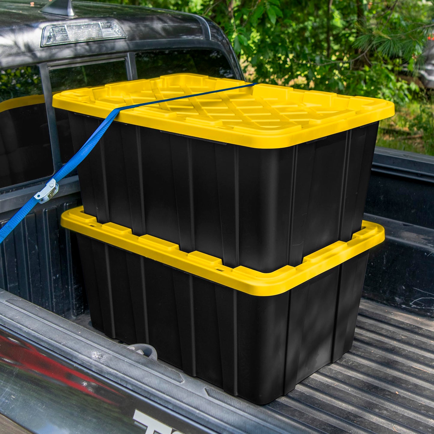 Sterilite 12-Pack Industrial Tote Plastic Storage Container Bins with Lids, 17 Gallon