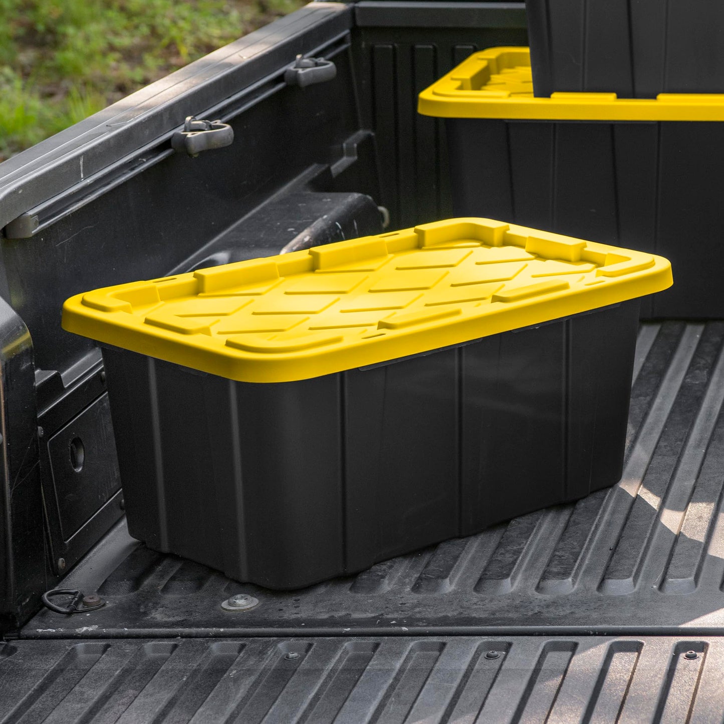 Sterilite 12-Pack Industrial Tote Plastic Storage Container Bins with Lids, 17 Gallon