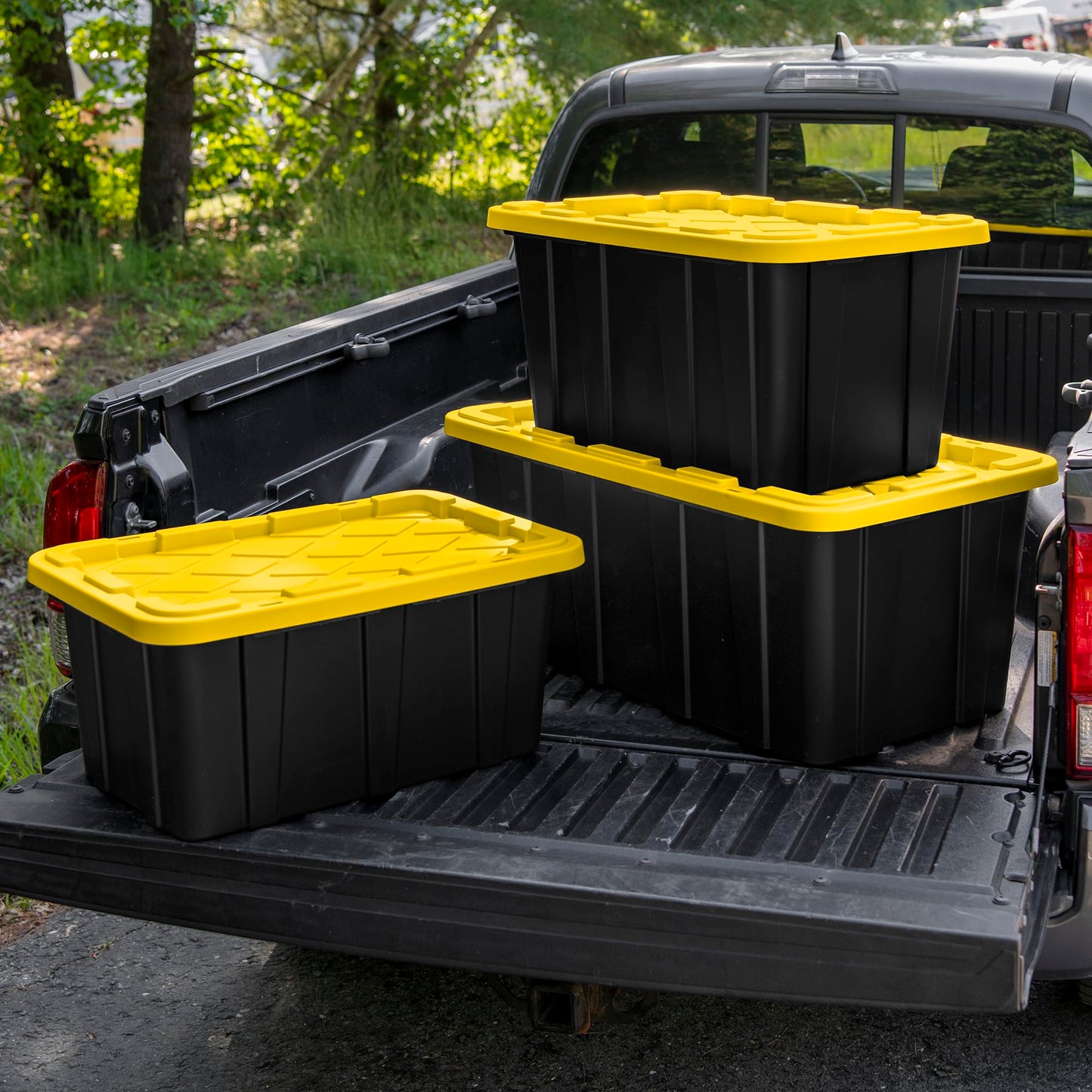 Sterilite 12-Pack Industrial Tote Plastic Storage Container Bins with Lids, 17 Gallon